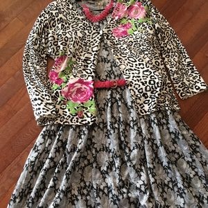 Lularoe Large Amelia Floral Unicorn